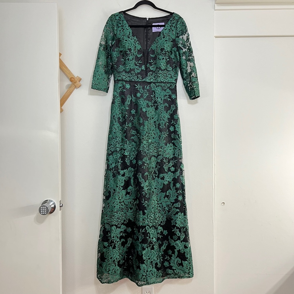 Js Collections Embroidered Lace 3/4 Sleeves Gown - image 3